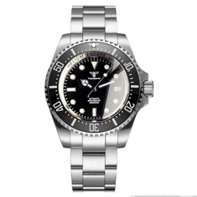 43mm Tandorio  NH35A Movement Luminous Automatic Watch for Men 200m Water Resist