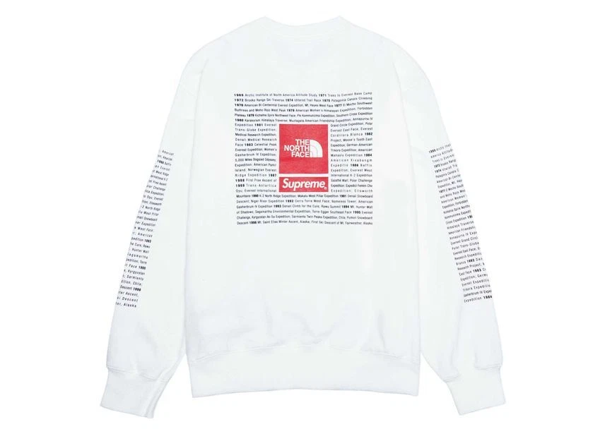 Col rond blanc Supreme The North Face