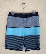 Quiksilver Boys Highline Striped Boardshorts Blue Size 29