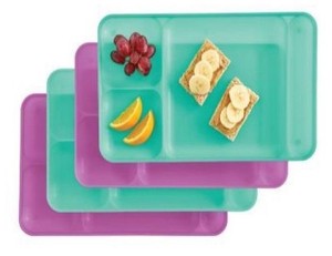 Tupperware Large Divided Dining Trays Tv Lap Set Of 4 In Green Image Is Loading Tupperware Large Divided Dining Trays Tv Lap Set