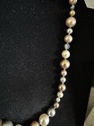 Vintage Holly Yashi Beaded Necklace Champagne Gold Silver Gray “hy” Signed — photo 3