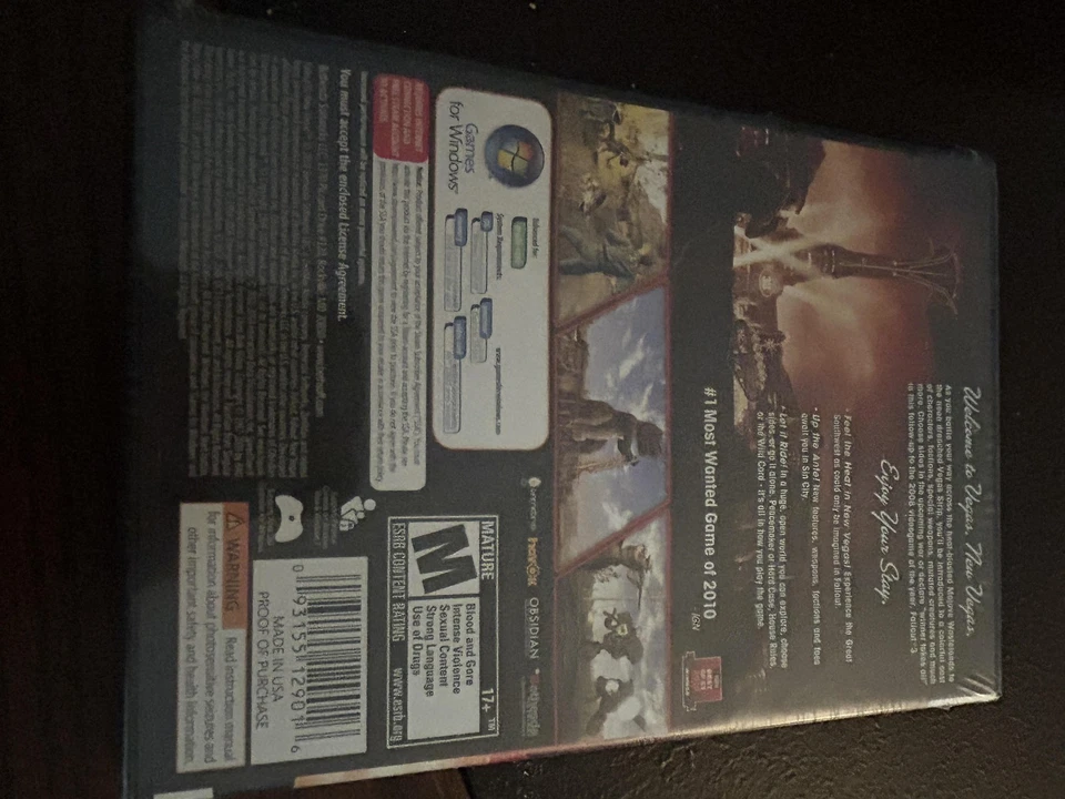 Fallout New Vegas PC DVD Video Game Bethesda Games for Windows Made USA Obsidian - Image 2 of 2