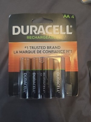 Duracell Rechargeable AA Batteries, 4 Count Pack, Double A Battery for Long-l...