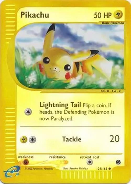 Pikachu - 124/165 - Pokemon Expedition Reverse Holo Rare Card NM