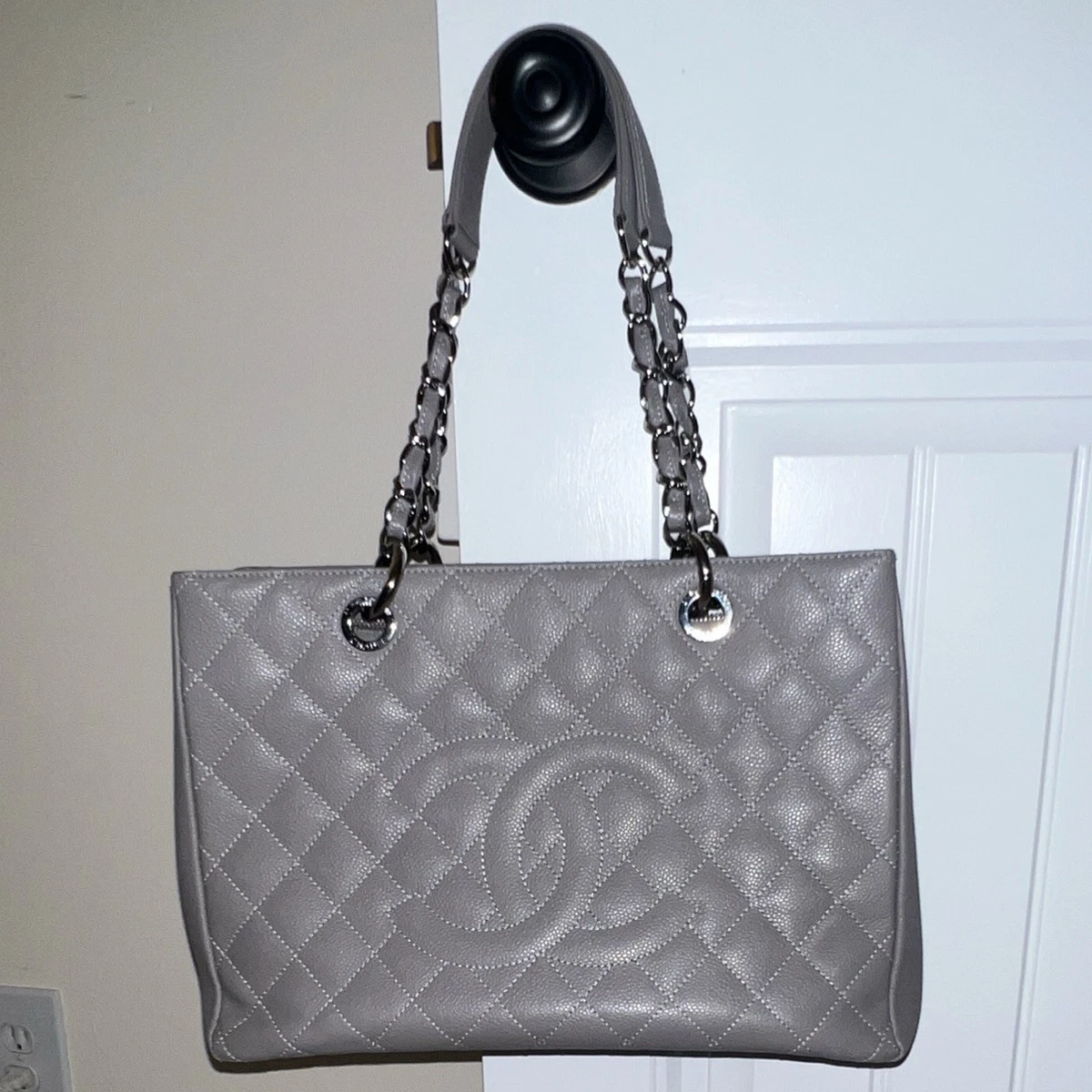CHANEL Leather Exterior Gray Bags & Handbags for Women for sale | eBay