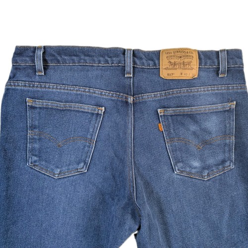 Vtg Levi's 517 Orange Tab Made In USA Sz 40x30 (Fits 38x30) Fade Cowboy Rodeo
