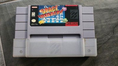 Space Invaders SNES Super Nintendo Authentic OEM Cartridge w/ Dust Cover Unteste
