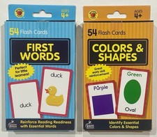CARSON DELLOSA FIRST WORDS  COLORS  SHAPES 54 FLASH CARDS-2 BOXES-AGES 4 -NEW