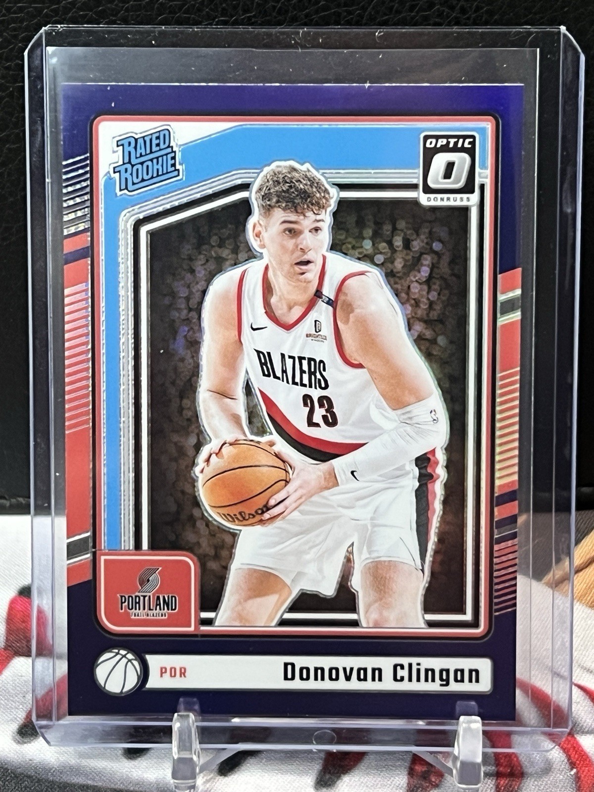2024-25 Panini Donruss Optic - Rated Rookie Donovan Clingan #272 Purple Prizm...