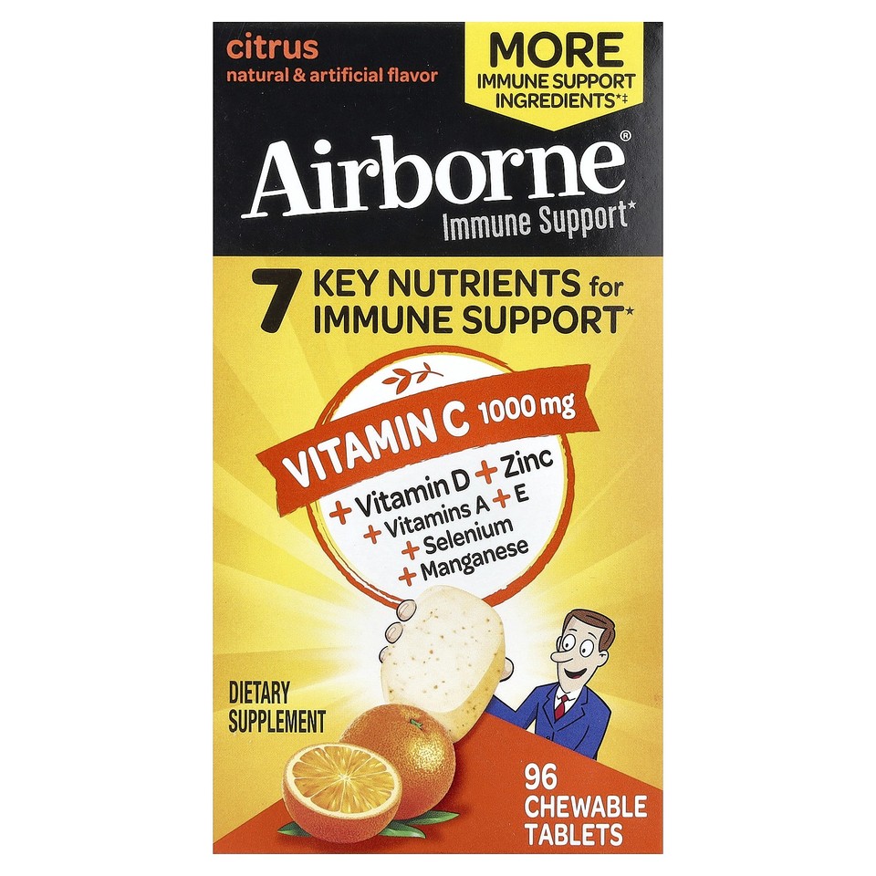 Immune Support, Citrus, 96 Chewable Tablets