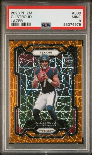 2023 Panini Prizm - Rookies C.J. Stroud #339 Lazer Prizm (RC) PSA 9