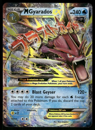 M Gyarados EX 27/122 Holo EX Rare BREAKpoint Pokemon Lightly Played