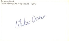 Mark Owens Signed 3x5 Index Card Cut Captains Autograph Den