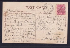 NEW SOUTH WALES, 1087. TINTENBAR cds., 1907 Xmas ppc. 1d. to Minmi, Wallsend