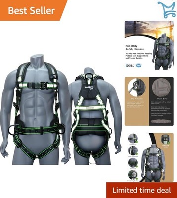 Fall Protection Safety Harness Heavy-Duty Polyester Work OSHA ANSI Approved
