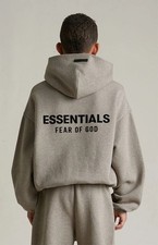 Kids Dark Oatmeal Essentials Hoodie Authentic Youth Boys Pullover - All Size