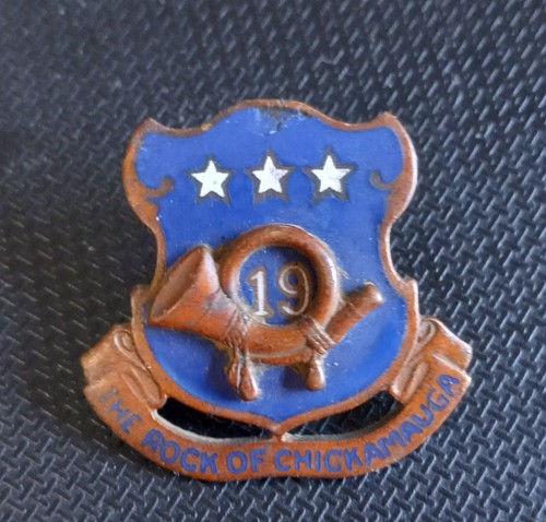 Drapeau Régimentaire 19th Infantry Regiment THE ROCK OF CHICK - Rectangle, Polyester, Multicolore, Neuf