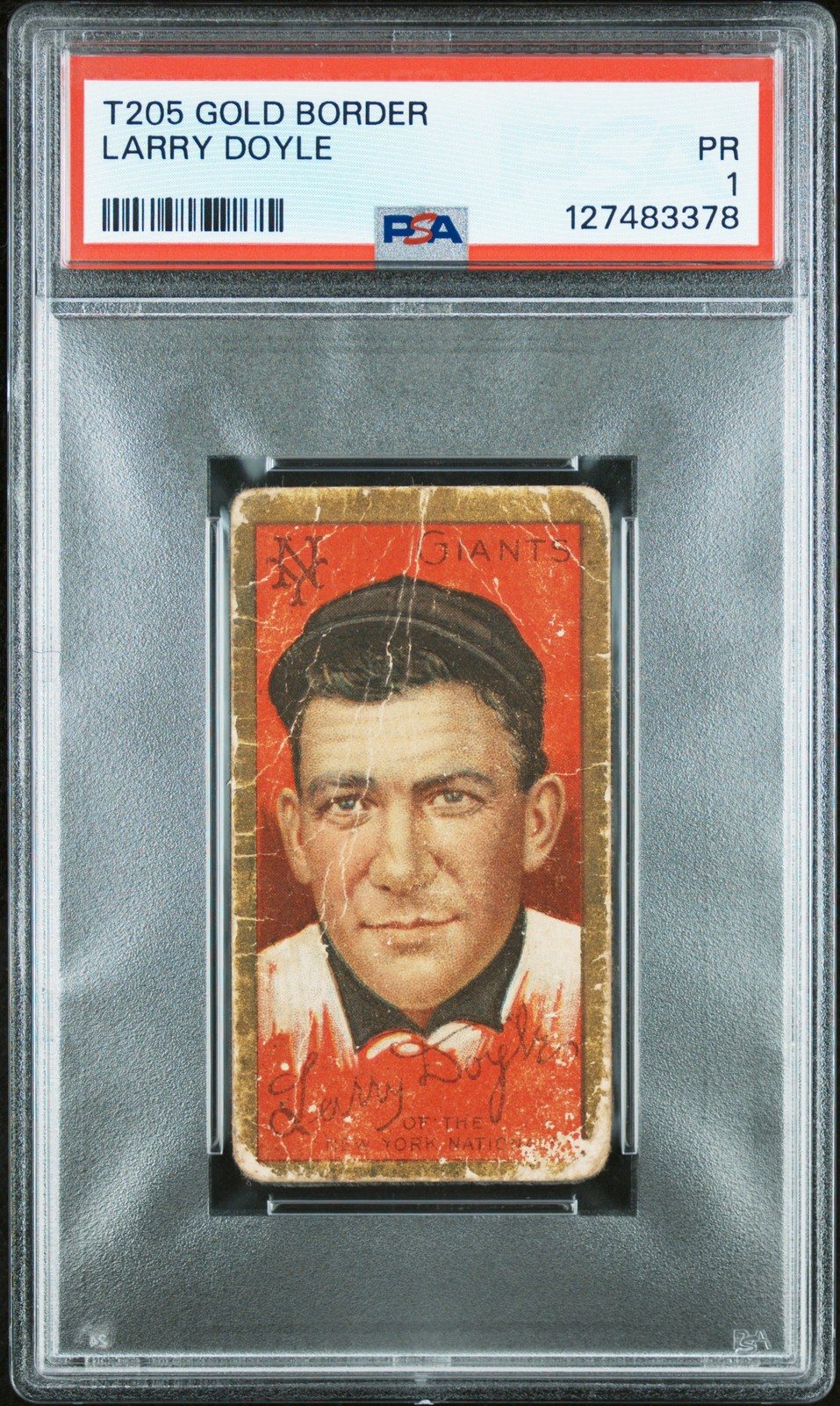 1911 T205 GOLD BORDER LARRY DOYLE PSA 1