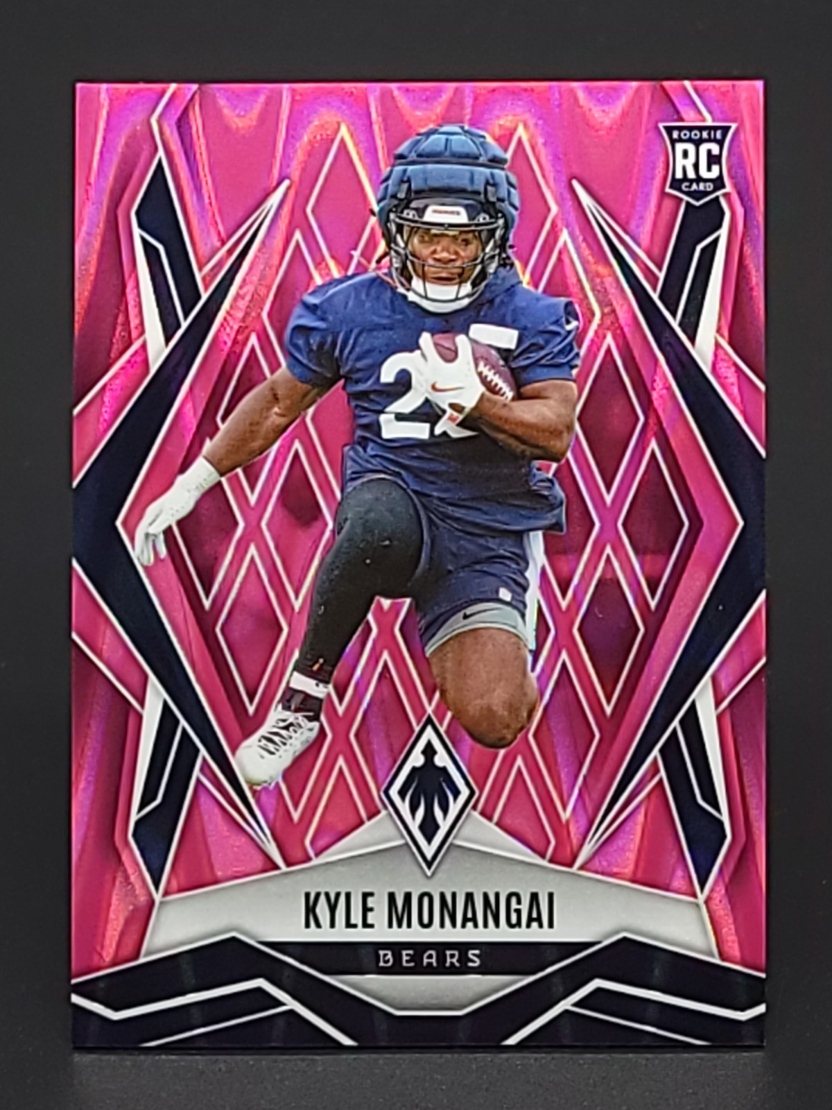 2025 Panini Phoenix - Rookies Kyle Monangai #249 Pink Seismic #51 /75 (RC) BEARS