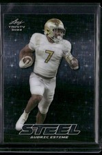 2023 Leaf Trinity (Mega Box) #S-7 Audric Estime Steel Stars and Dots Silver