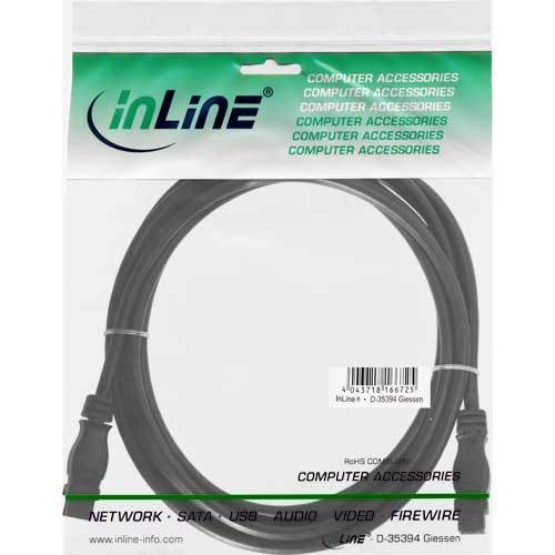 InLine FireWire Kabel 9pol / 9pol Stecker / Stecker 3m schwarz - Bild 2 von 2