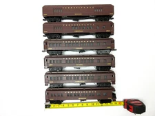 WILLIAMS PENNSYLVANIA PRR HEAVYWEIGHT MADISON PASSENGER CAR 6 PC SET - O GAUGE