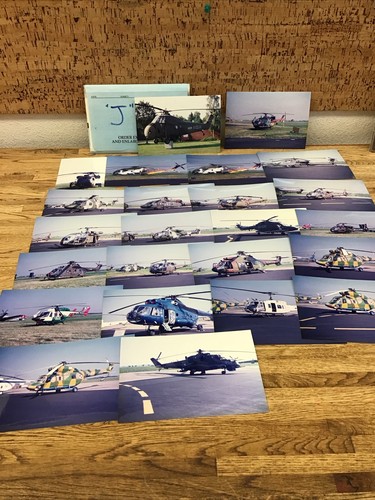 Lot Of (24) German Military, Police Helicopters 4” x 6” Pictures B-4 “J”