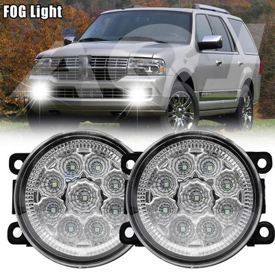 2pcs White Fog Light Lamp LED Replacement For Lincoln Navigator 2007-2014