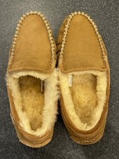 LL Bean Women's Wicked Good, Suede Shearling-lined Slippers, Venetian Sz 11
