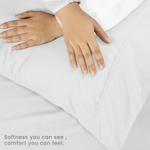 Confezione 4 Federe Microfibra Ultra Morbide Copricuscino King Queen Biancheria da Letto - Foto 56 di 169