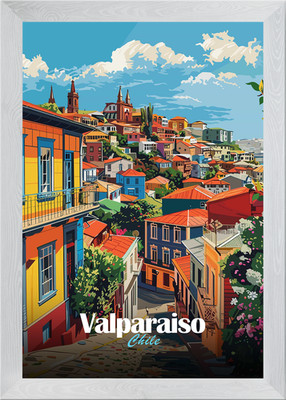 Valparaiso, Chile Stadtbild gerahmtes Wandbild Poster Leinwanddruck Bild