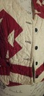 Quilt Country Women's Vintage XS Red/Cream Button Front Quilted V-Neck Vest — photo 7