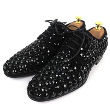 Excellent DOLCE&GABBANA Dress shoes Rhinestone suede leather derby shoes 6