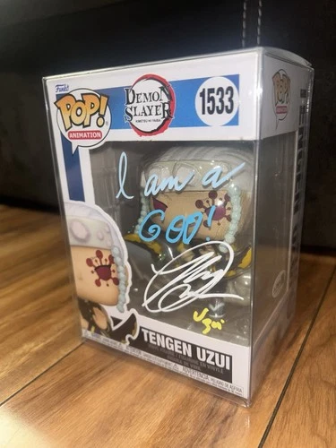 Signed Funko Pop Demon Slayer Tengen Uzui Jsa Verifed Protector Ray Chase Anime