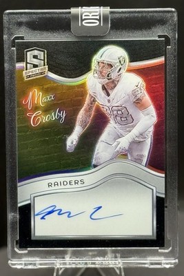 2024 Panini Spectra Maxx Crosby Colorgraphs Prizm Auto /49 #CG-MCY