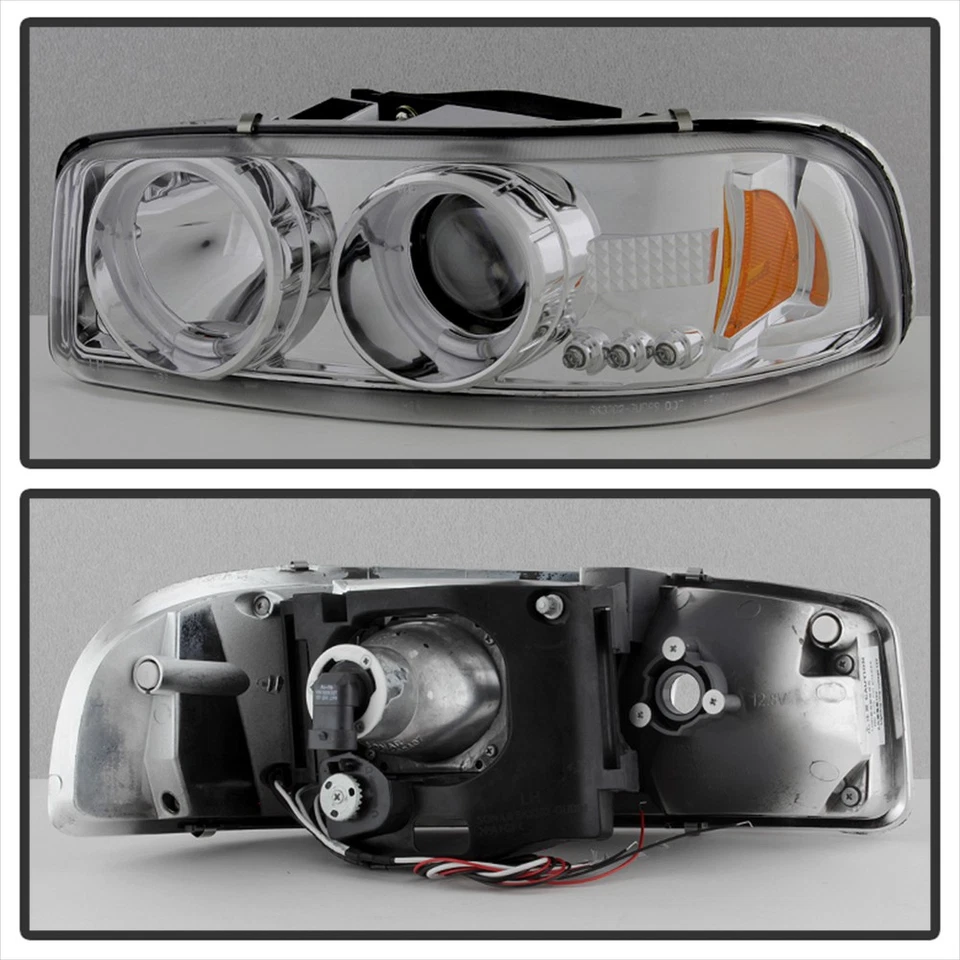 Faros proyectores LED para parachoques GMC Sierra 1500 2500 00-06 Yukon 1999-2006 Foto 4 de 4
