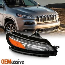 For 14-18 Cherokee LED DRL Bumper Parking Signal Light Passenger Right 2014-2018