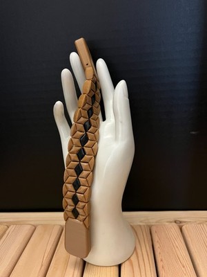 Brown/Black chotki  antistress/Plastic/handmade/3Dprinted Size 22.5 cm 51 gram