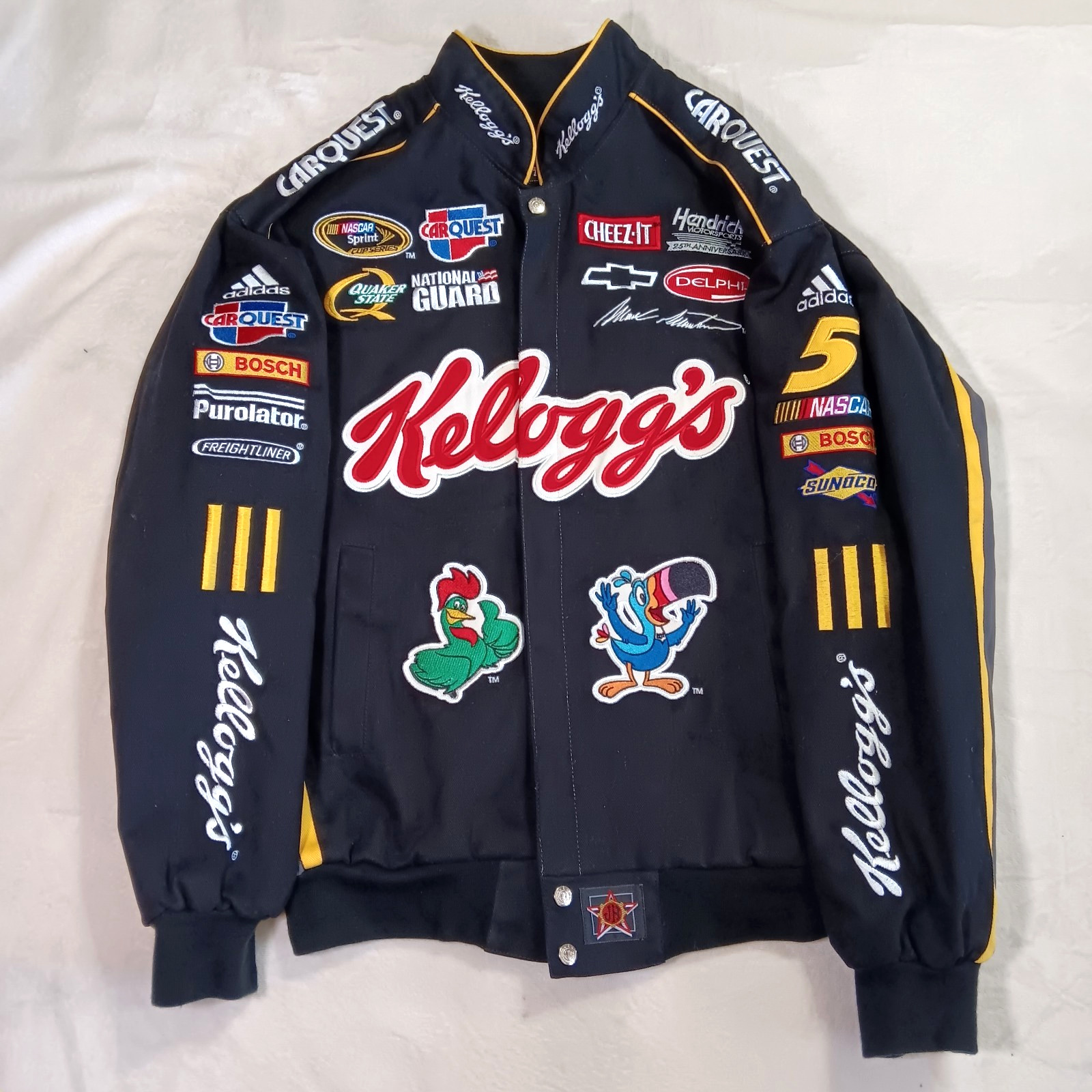 JH Design Group Kelloggs Racing Black NASCAR Jacket Size L