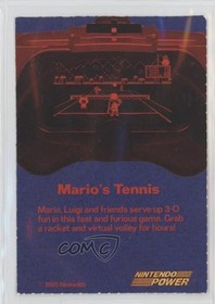 1995 Nintendo Power Virtual Boy Mario's Tennis 04xc