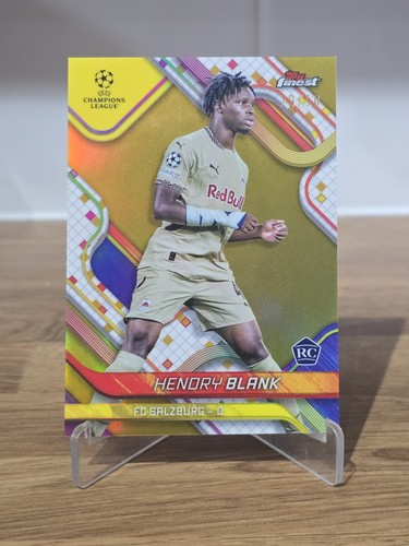 2024-25 Topps Finest UEFA Hendry Blank Gold Rookie Card /50 - FC Salzburg