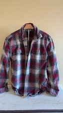 Carhartt Relaxed Fit Plaid Flannel Button Up Shirt Men's Large Cotton Workwear