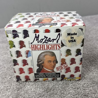 SEALED Mozart Highlights 10 CD Set Operas Symphonies Choir Concertos Piano Music