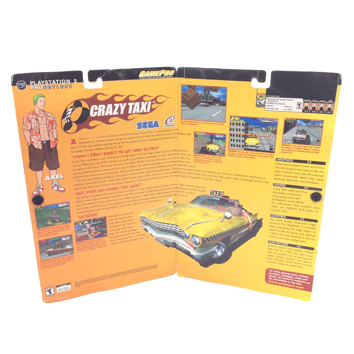 Joy Ride Studios GamePro Crazy Taxi AXEL 1 Of 500 Prototype Action