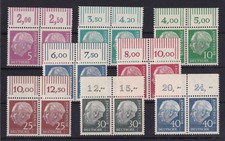 Bund 179y,181y,183-186y,259-260y waagerechte Paare Oberrrand postfrisch
