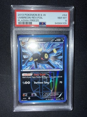 Umbreon (Team Plasma) 64/116 Black & White - Plasma Freeze Reverse Holo PSA 8