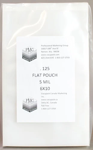 5 Mil 6x10 125ct COMMERCIAL FLAT CHAMBER BAGS Vacuum Sealing ARY VacMaster