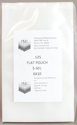 125ct Commercial Flat Chamber Bag Sous Vide Vacuum Sealing VacMaster 5 Mil 6x9