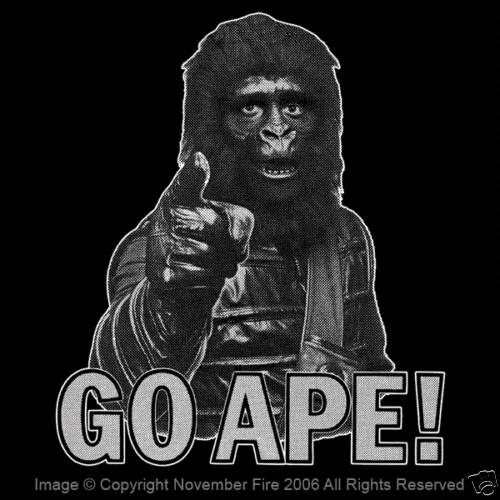 Go Ape! Planet of the Apes Mego Soldier Ape POTA Aldo Caesar Campy Shirt NFT157 - Picture 1 of 5