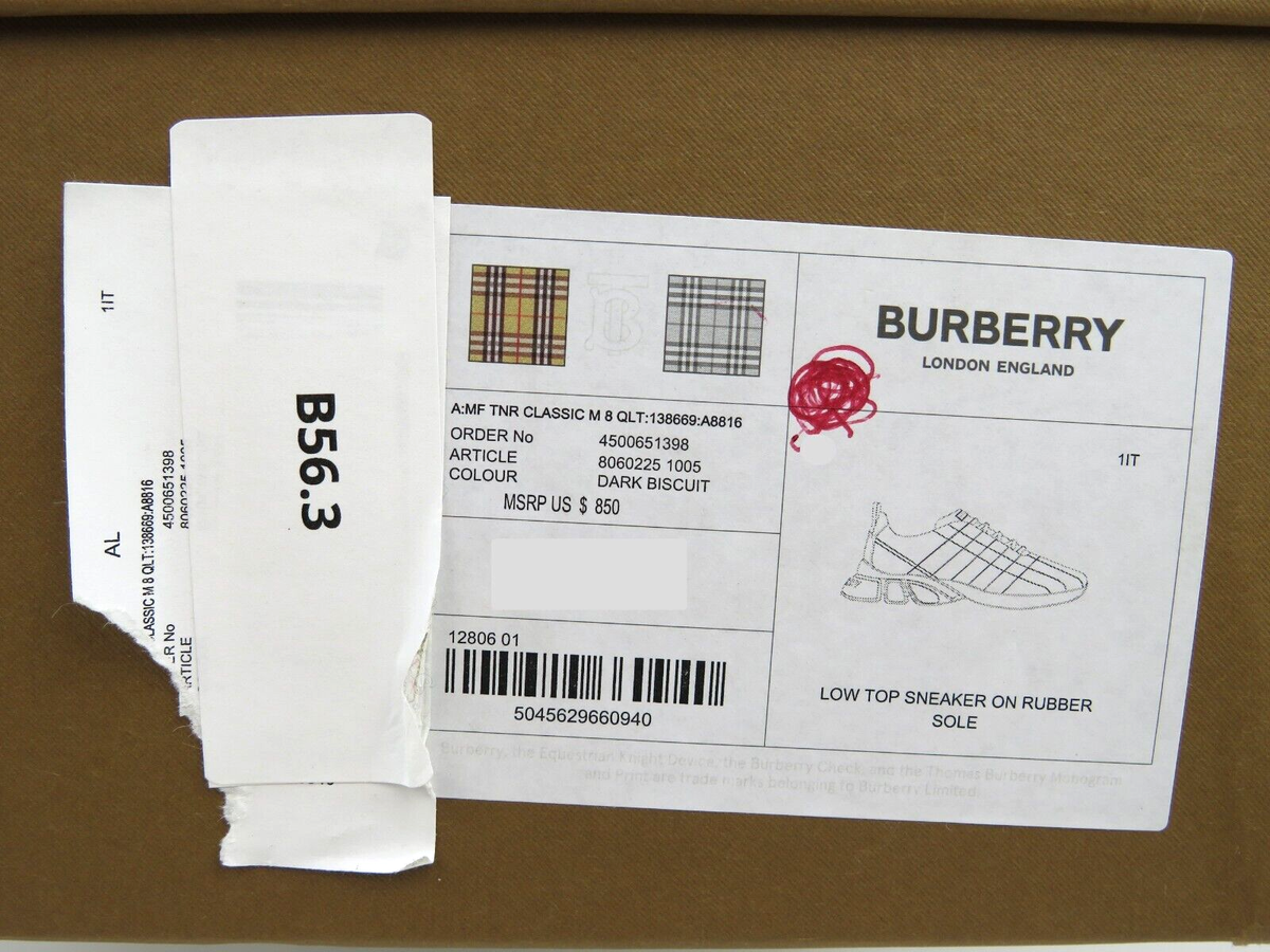 $850 BURBERRY AXBURTON BISCUIT TAN CHECK QUILTED LEATHER